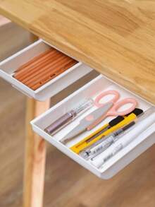 1 件抽屉式收纳盒，适用于家居装饰和办公室使用，配有各种尺寸的无孔抽屉，适用于教室和办公室的收纳盒，白色收纳盒，文具和化妆品收纳盒，收纳桌，整理桌和收纳整理容器，节省空间，卧室，厨房整理和收纳，家居装饰 - 彩色 - 查看 8