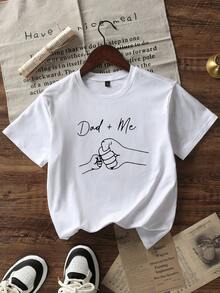 Tween Boy Casual Printed White Round Neck Pull Over Short Sleeve T-Shirt For Summer - White - View 2