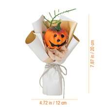 Spooky Mini Bouquet - Halloween Gift Set With Faux Pumpkins & Flowers For Party Decor