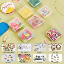 30Pcs Small Clear Plastic Storage Containers, 1 Large Craft Organizer Box, Mini Clear Bead Organizer Box, Transparent Storage Containers, Plastic Storage Cases, Craft Storage Box For Jewelry Making DIY Bracelets Beads Nails Screws Small Crafts