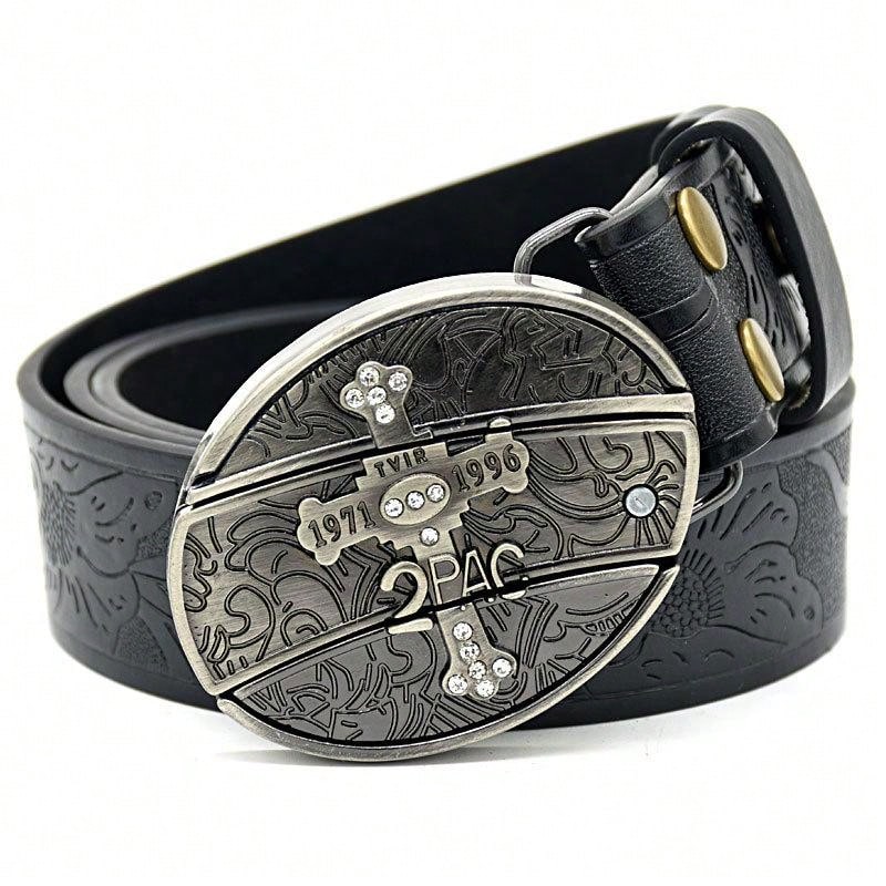 Men's Leather Belt Outdoor Multifunctional Belt With Knife Suitable For Men's Gift - XiaoshiziBK - View 1