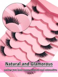 False Eyelashes,7 Pairs Cat Eye Half Eye Clear Band Nature Crisscross Wispies Soft False Lashes Fake Eyelashes For Party Half Lashes Clear Band Eyelashes Cat Eye False Eyelashes Short Soft 3d Faux Mink Eyelashes Soft Natural Makeup