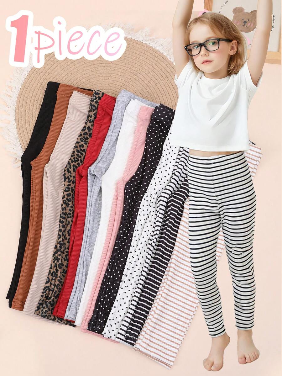 1pc Classic Breathable Fitted Tights For Baby Girls, Suitable For Spring & Autumn - Multicolor - View 1