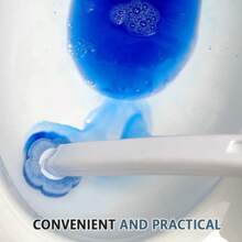 FoBianJie Blue White, Yellow, Blue, Purple Disposable Toilet Brush Replacement Brush Heads In 4 Different Colors And Flavors (Excluding Toilet Brush Handle)
