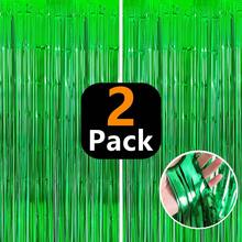 4 Packs Foil Curtain Backdrop Silver Metallic Tinsel Foil Fringe Curtains Photo Booth Props For Birthday Wedding Engagement Baby Shower Bachelorette Christmas Holiday Celebration Party Decorations - Light Blue - View 7