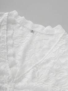 ii 女士德国 Dirndl 衬衫巴伐利亚啤酒节服装啤酒节短袖白色 Dirndl 衬衫短款上衣，万圣节 - 白色 - 查看 3