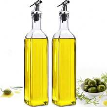 1PC/2PCS Olive Oil Dispenser, Vinegar And Olive Oil Bottle Kitchen Home Dispenser Set 500ML,Olive Oil Carafe For Kitchen,Seasoning Storage Container For Cooking Baking Salad Grilling