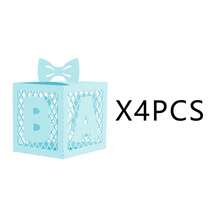 4pcs/Set Baby Shower Day Decoration Gift Box Gender Reveal Candy Box Baby Shower Party Decoration Box - Multicolor - View 10