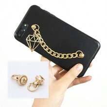 50颗8毫米耐用锌合金螺纹圆头铆钉套装，带拉环 - 非常适合DIY人造革工艺品、腰带、钱包、手提包和手机壳 - 易于安装的套装，人造革铆钉，旋转环手机壳娃娃挂耳钉DIY珠宝配件，返校艺术项目