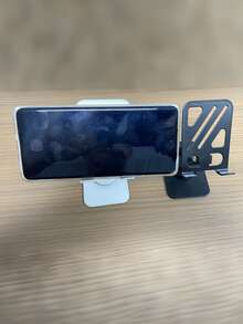 可旋转碳钢 360 度手机支架 - 桌面便携式折叠金属支架，兼容 、Android 手机，生日礼物，家人、朋友手机支架，手机配件