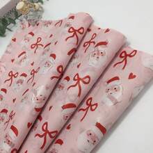 10/50/100张粉色圣诞老人礼品包装纸，适用于DIY工艺品、派对礼品、花束包装、鞋子和衣服包装、圣诞节、万圣节、节日和生日礼品包装装饰。 - 粉色 - 查看 6