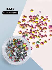 novani 200件/套 DIY牙齿宝石套装（含胶水），4色牙齿饰品宝石套装，水晶闪亮宝石，牙齿饰品入门套装，男女通用牙齿饰品