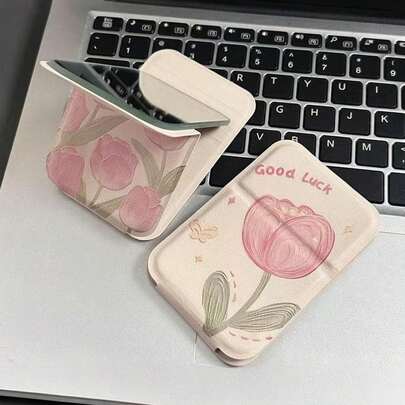 1个折叠化妆镜，便携式手持化妆镜，简约折叠梳妆镜，适用于宿舍/学生，化妆，价格实惠，房间装饰，梳妆台，旅行，卧室，化妆配件，镜子，化妆镜，迷你镜，便携镜，小镜子，手持镜，价格实惠，圣诞礼物，化妆，化妆工具，便宜货，礼物，女士礼物，圣诞礼物，赠品，旅行，便宜货，旅行必备