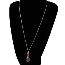 Set de 3 piezas de joyería de moda: Collar con colgante de cadena dorada, pendientes de aro colgante y gancho francés, conjunto de joyas de mujer para fiesta y uso diario
