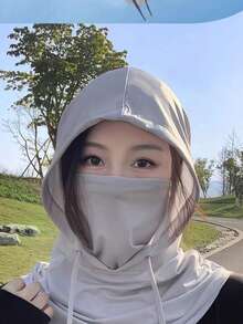 1 pieza Pasamontañas máscara facial, protección UV completa unisex, cuello calentador de motocicleta transpirable, diseño original de máscara de esquí para hombres, gorro pasamontañas de forro polar resistente al viento - Multicolor - Ver 5