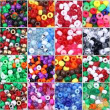 200 buc/pachet mărgele acrilice multicolore cu orificiu mare, 6x9mm, potrivite pentru realizarea de bijuterii DIY lucrate manual, decorațiuni artizanale: brățări, coliere, cercei, accesorii de păr, decorațiuni pentru încălțăminte, ornamente pentru îmbrăcăminte