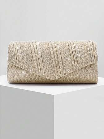 New European And American Style Women's Sparkling Evening Bag, Bridal Wedding Party Clutch Shoulder Bag, Versatile Wedding Season