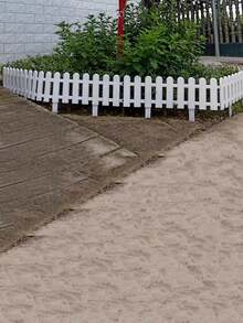 3/5/10pcs Plastic Fence White Fence For Yard, Patio, Villa, School, Indoor & Outdoor Decor, Garden Picket Fences, Lawn Edging - Multicolor - View 3