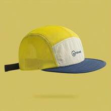 1 Peça Boné de Rede de Secagem Rápida e Respirável com Splice, Boné de Beisebol para Esportes ao Ar Livre, Boné Snapback com Contraste de Cores e Proteção Solar