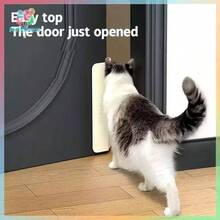 1 Conjunto Abridor De Porta De Gato De Estimação Alça Automática Quarto Privado Banheiro Acessórios Internos - Bege - Visão 2