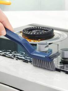 1 pieza Cepillo de limpieza para el baño, cepillo para ranuras, cepillo de limpieza multifuncional, cepillo de limpieza de ventanas con clip para centros comerciales, cepillo de limpieza de ranuras multifuncional para la cocina, artículos de limpieza, adecuado para la cocina y el baño