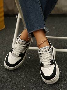 Zapatillas para adolescentes, casual con cordones y ajuste, suela exterior de TPR antideslizante y resistente al desgaste, adecuado para la vuelta al colegio