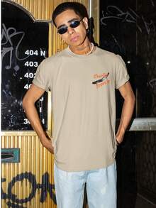CBJR Basic T-Shirt With Crybaby Print - 卡布奇諾 - 查看 2