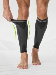 1 件针织运动压缩腿套，适合跑步、健身、跳绳、骑自行车、长防滑小腿套 - 需要两件，购买两件 - 彩色 - 查看 7