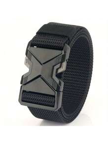 1 pièce Ceinture tactique pour homme, boucle automatique - libération rapide, matériau en nylon respirant et durable - style sport, idéal pour la chasse et les activités de plein air