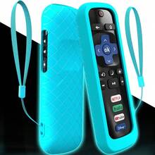 Cover For Roku Stick Remote Case Compatible With Hisense TV Controller Silicone Sleeve For  Smart TV Control Holder Glow In The Dark Blue - 天藍 - 查看 1