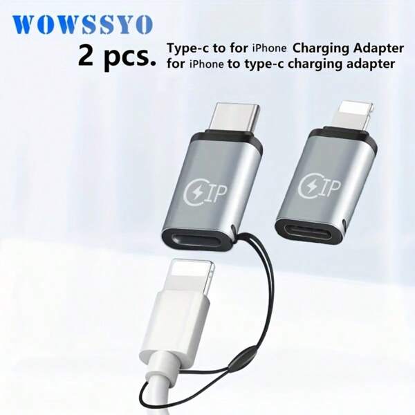 Wowssyo 5 Stücke für /iPad-Lade- und Datenübertragungsadapter für -Anschluss auf Typ-C-Anschluss, Typ-C-Anschluss auf -Anschluss, Handy-OTG-Adapter, Schnittstelle unterstützt alle Versionen des Systems, universell für Typ-C-Geräte, Gehäuse aus Aluminiumlegierung, leicht und kompakt.
