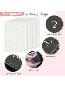 100 Envelopes Challenge Binder With Laminated $5050 Tracker Sheet & Pre-Numbered Pockets (Pink) Best Gifts Birthday Graduation