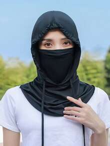 1 pieza Pasamontañas máscara facial, protección UV completa unisex, cuello calentador de motocicleta transpirable, diseño original de máscara de esquí para hombres, gorro pasamontañas de forro polar resistente al viento - Multicolor - Ver 3