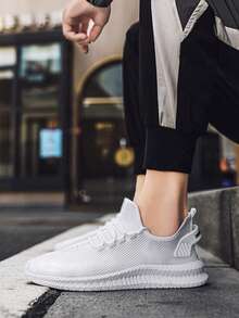 Men's Low-Top Breathable, Lightweight, Non-Slip, Wear-Resistant, Outdoor, Four Seasons Fashion All-Match Men's Shoes Running Shoes Sports Shoes - trắng - Xem 6