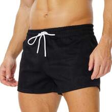 Mens Booty Shorts 3 Inch Inseam Athletic Workout Short Shorts For Men - màu đen - Xem 8