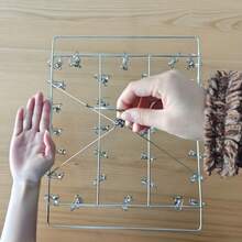 1个不锈钢晾衣架，带40个夹子，多功能悬挂式收纳架，可用于晾晒袜子、毛巾、胸罩、手套、婴儿衣服和其他室内/室外物品