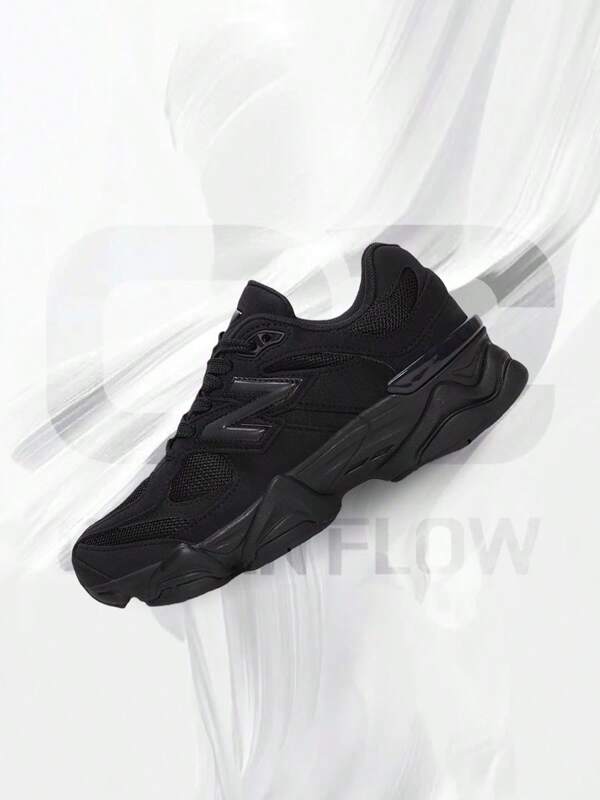 9060 Triple Black (GS)-Women's Lifestyle Sneakers – Shose For Woman-Vintage-Spring Summer-Inspired Running Shoes, Shock-Absorbing Comfort, Gym To Streetwear-Back To School – GC9060BB