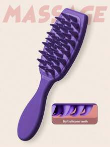 1/2pcs Scalp Massage Comb, Long Handle Silicone Shampoo Brush, Household Long Handle Shampoo Brush For Scalp Massage And Deep Cleaning, Hairbrush, Comb, Hairdressing Tools, Hairdressing Products And Accessories, Hair Salon Beauty Travel Essentials, School Essentials,Back To School Comb