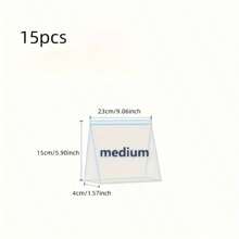10/15/20/45个拉链储物袋，可重复密封的水果、谷物、蔬菜和肉类袋，厨房整理和储物，厨房用品，家居装饰，派对和圣诞节储物 - 彩色 - 查看 11