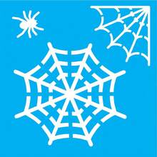 Stencil para Pintura Teia de Aranha - Tamanho 17x17 cm - Tamanho Único - Visão 2