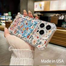 Funda para teléfono 1 funda transparente para teléfono móvil con ranura para tarjetas adecuada para teléfonos móviles 16 15 14 13 12 11 con tarjetas y fotos que se pueden insertar. - Colores mixtos 1 - Ver 6