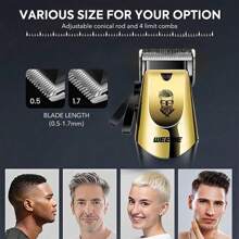 Professional 2-Piece Hair Clipper Set For Men And Women With LED Display For Home And Barber Shop, Washable And Precise Control