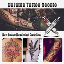 DQFART 无绳旋转纹身枪套装，适合初学者和纹身师，6种行程长度，包含10根纹身针、7种颜色的墨水，以及全套纹身用品。 - 黑色 - 查看 8