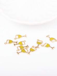 10pcs/Pack Wine Glass Shaped Necklace Pendant DIY Jewelry Accessory