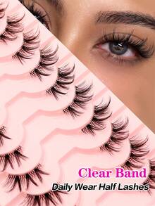 10对15毫米加长交叉假睫毛 - 黑色 - 查看 12