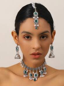 复古奢华南亚风格宫廷礼服套装，适合新娘、伴娘、派对、节日穿着