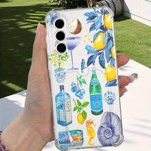 Funda para móvil con tarjetero y diseño artístico. Compatible con phone 16, 15, 14, 13, 12 Pro y 14, 15, 16 Plus. TPU transparente y suave con protección anticaídas en las cuatro esquinas. - transparente - Ver 3