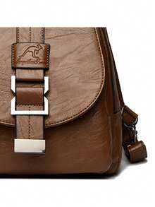 2026 Multifunctional Women Leather Backpacks Casual Backpack For Teenager Girls School Chest Bag Travel Bagpack Ladies Sac Back Pack - Brown - View 9