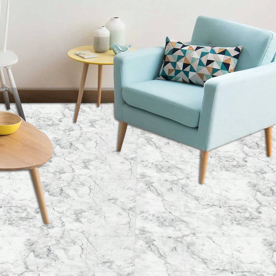 10/20pcs Faux Marble Pattern Ceramic Tile Stickers, SelfAdhesive Wall