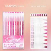 Bút gel Languo 9 màu dung tích lớn, bút marker acrylic không trong suốt, bút vẽ doodle phong cách Ins đơn giản dễ thương màu Morandi & Candy, bút lập kế hoạch cho học sinh vẽ nghệ thuật, vẽ truyện tranh, ghi chép - Nhiều màu - Xem 27